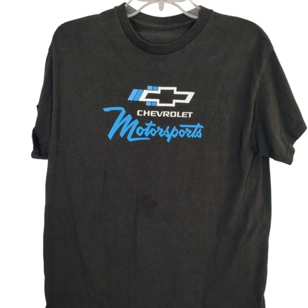 Chevrolet Motorsports‎ Graphic T-Shirt Black Short Sleeve Racing Tee garage pits